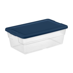 Sterilite 6 Quart Storage Box Stackable Bin with Lid, Plastic Container - 1 of 4