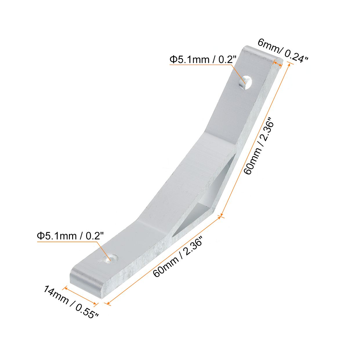 Unique Bargains Aluminum Alloy Corner Brace Joint Connector Mount 135 Degree Angle Profile Brackets for 2020 Series - thumbnail 6