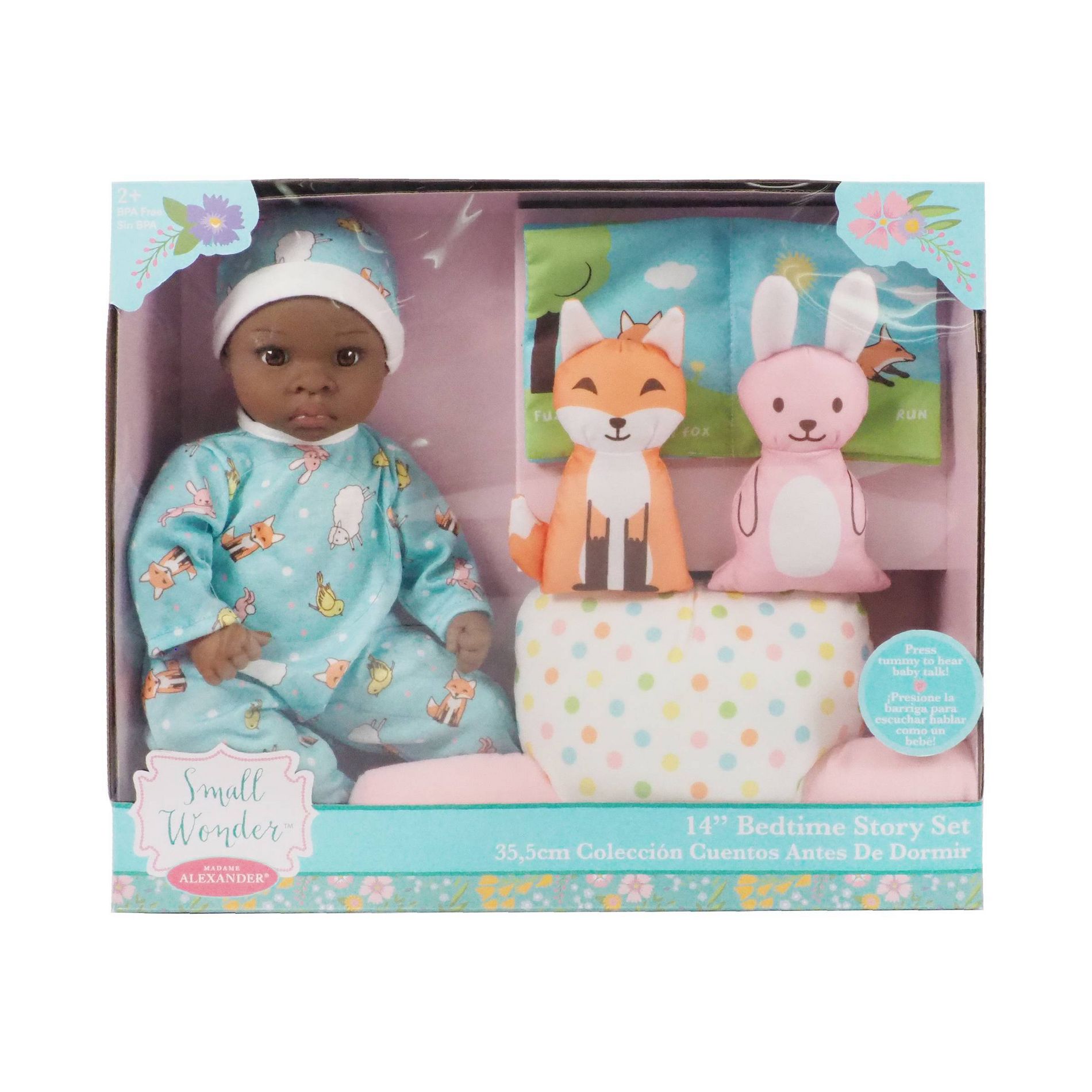 Madame Alexander Small Wonder 14" Bed Time Story Boy Set - Brown Eyes