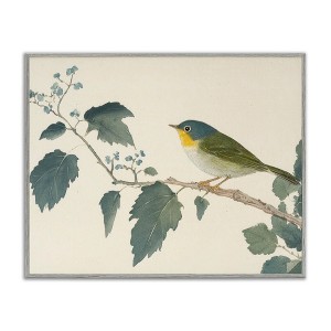 Stupell Industries Blue Bird and Leaves Framed Giclee Art - 1 of 4