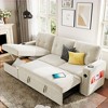 Garvee Sleeper Sofa Couch，Convertible Pull Out Sofa Bed with Storage, Charging, Led Lights, L-Shaped Sectional Sofa for Living Room - 2 of 4