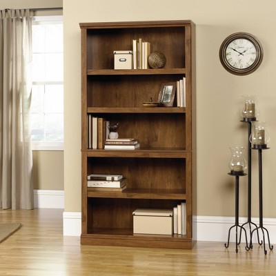 Oiled Oak 70" Adjustable 5-Shelf Bookcase