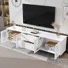 78.7'' Modern TV Stand,TV Cabinet With Fluted Glass Doors,TV cabinet With Drawers, TV Stand Console For Living Room-Cuddlewood - 2 of 4