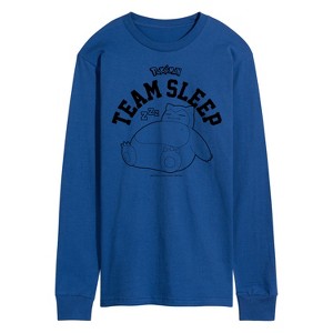 Men's - Pokémon - Snorlax Team Sleep Long Sleeve Graphic T-Shirt - 1 of 4