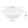 Smarty Had A Party 6 oz. White with Gold Rim Organic Round Disposable Plastic Dessert Bowls (120 Bowls) - 4 of 4