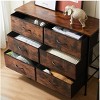 Gulches Modern Tall Fabric Storage Dresser, Brown, Wooden Top, 6 Drawers, Steel Frame, Anti-Tipping - 2 of 4