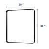 CIPACHO Black Metal Framed Wall Mirror - Unbreakable, Anti-Delivering, Distortion-Free, Easy Install - 2 of 4