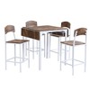 Anybear Farmhouse 5-piece Counter Height Drop Leaf Dining Table Set with Dining Chairs for 4 - 2 of 4