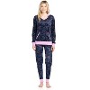 Ashford & Brooks Women's Mink Fleece Hoodie Pajama Set - 2 of 4