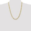 Black Bow Jewelry Men's 6.75mm, 10k Yellow Gold, Concave Figaro Chain Necklace - 2 of 4