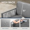 Belord Outdoor Round Wicker Patio Couch, Luxury High Back 3-Seater Sofa with Trapezoidal Back Cushion for Porch Garden Pool - 3 of 4