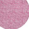 Blush And Ivory Floral Washable Indoor Outdoor Area Rug - 4 of 4