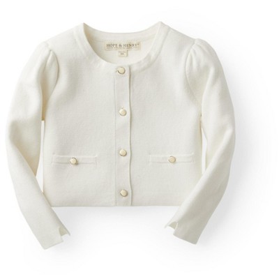 Hope Henry Girls Milano Stitch Cardigan white Large Target