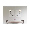 Elegant Lighting Elise 14-Inch Brass Pendant with Decorative Ring Frame - 2 of 4