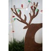 Metal Deer Yard Art Set – Two Painted Outdoor Garden Accents by Kalalou - 3 of 4