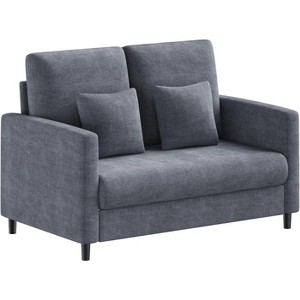 51.9" Plush Chenille Accent Chair & Loveseat - Tool-Free Setup Comfy Armchair for Living Room, Bedroom, or Cozy Reading Nook - 1 of 4