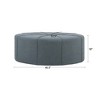 Lycvki Large 48" Polyester Fabric Ottoman for Living Room - 2 of 4