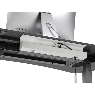 White Steel Under Desk Cable Tray with Power Supply Management