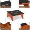 Ridstar Wooden Folding Step Stool with Non-Slip Rubber Step for Bedroom, Kitchen & Bathroom-Brown - 3 of 4