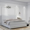 Okak Platform Bed Frame Upholstered Bed with Adjustable Height Headboard and USB Charger Music Speaker Star Projector 4 drawers Noise-Free - 2 of 4