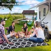 Outdoor Modern Woven Plastic Straw Carpet Lightweight Portable Erasable Large Area Rugs for Camping Garden Backyard Picnic Mat - 4 of 4