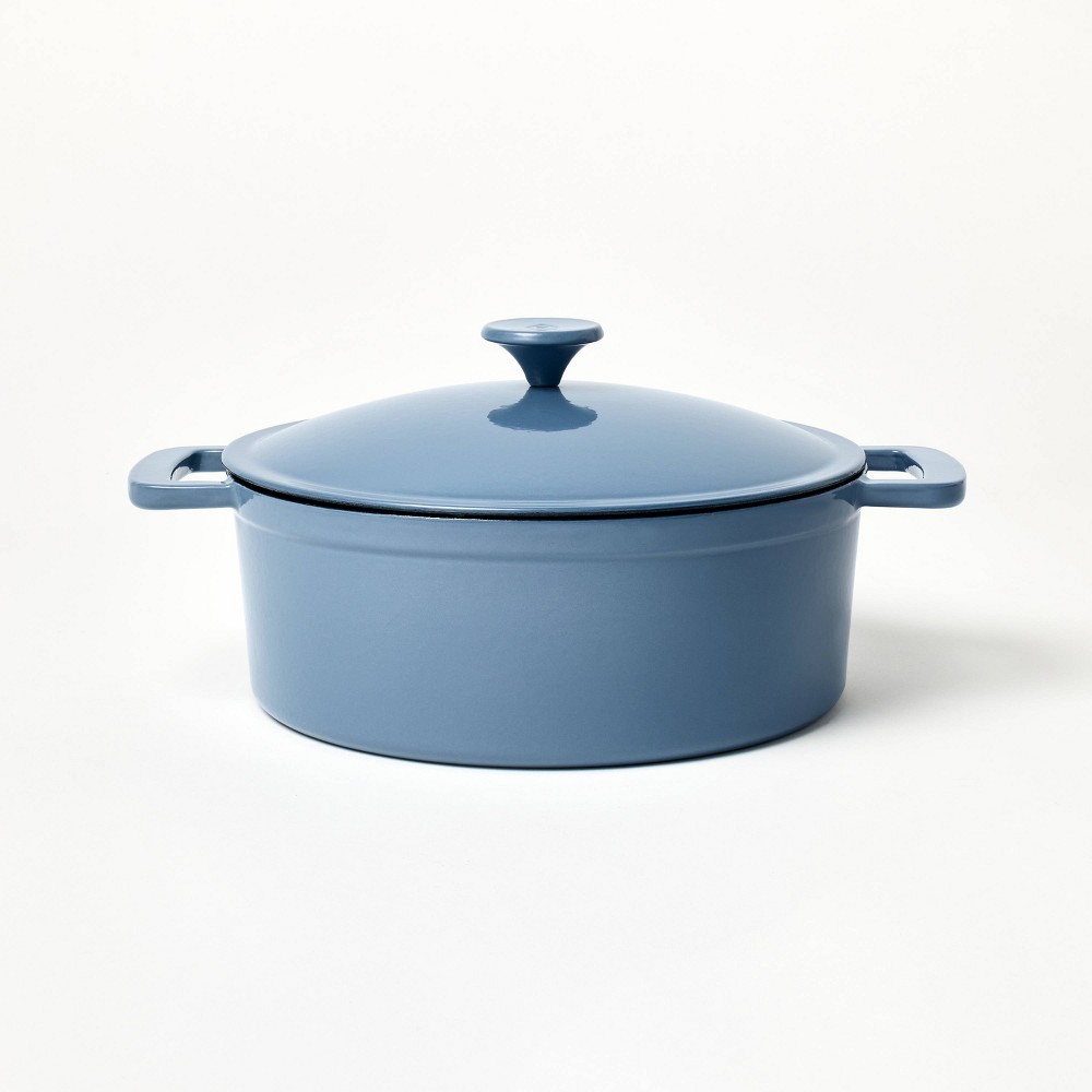 Photos - Pan 5.5qt Enamel Dutch Oven Blue - Figmint™