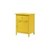 HomeStock Yellow Nightstand 25x19x15 Compact Transitional Bedside Table with Three Drawers and Easy Assembly for Bedroom Storage - 2 of 4