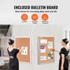 VEVOR 36"x24" Enclosed Cork Board with Aluminum Frame,Lockable Bulletin Board with Acrylic Door & 2 Keys ,Weather-Resistant Wall Display Case - 3 of 4