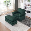 56.3" Corduroy Single Sofa Chair with 2 Toss Pillows and Ottoman, Deep Seat Comfy Couch for Living Room - 4 of 4