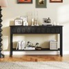 Tangkula 60" Long Narrow Console Table w/4 Drawers & Open Storage Shelf Anti-Tip Kit - 2 of 4
