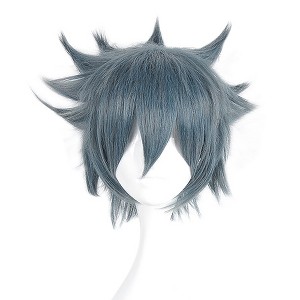 Unique Bargains Women's Wigs 12" Gray with Wig Cap Short Hair - 1 of 4