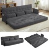 Mjkone Muti-Functional Folding Futon Sofa Bed Floor Sofa Bed，3-Seater Lazy Sofa with Pillows,6 Position Adjustable Backrest - 4 of 4