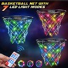Skirfy Mini Basketball Hoop for Kids，LED Light-Up Net & Electronics Scoreboard, Remote-Controlled Indoor Basketball Hoop - 3 of 4