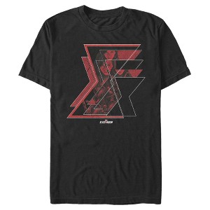 Men's Marvel Black Widow Hourglass Reflection T-Shirt - 1 of 4