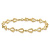 Black Bow Jewelry 14k Yellow Gold 6mm Polished Fancy Link Chain Bracelet, 7.5 Inch - 3 of 4