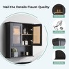 NicBex 25.9 Inch Bathroom Wall Cabinet Medicine Storage Organizer with Brown Glass Doors and Open Shelf for Bathroom,Kitchen,Dining Room - 4 of 4