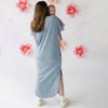 Of an Origin Organic Cotton Split Neck Midi-Length Nursing Dress, Cherry Blossom - 3 of 4