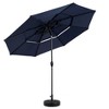 CAVINAS 10 Ft 3 Tier Auto-tilt Patio Umbrella with Tilt Adjustment,Outdoor Umbrella with 8 Steel Ribs for Poolside and Yard,No Base - 2 of 4