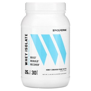 Swolverine Whey Isolate, Honey Cinnamon Peanut Butter, 2 lb (907 g) - 1 of 4