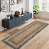 Acekool Washable Braided Print Rug, Non Slip Low Pile Stain Resistant Foldable Area Rug for Living Room Bedroom Dining - 2 of 4