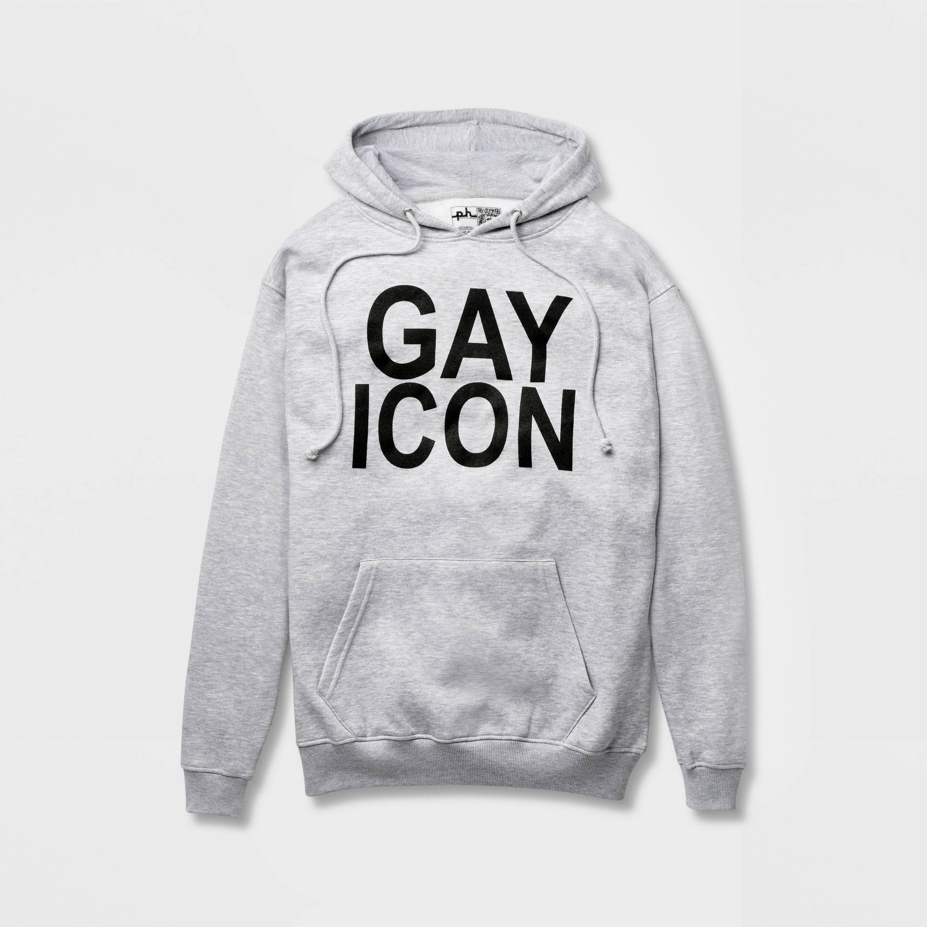Pride Adult PHLUID Project Long Sleeve Hooded Jersey - Heather Gray XXL