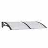 vidaXL Door Canopy Black 157.5 in.x39.4 in. Polycarbonate - 2 of 4