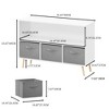 LIVAREEmlen Bookcase with Collapsible Fabric Drawers, Children's Book Display, Toy Storage Cabinet Organizer - 2 of 4