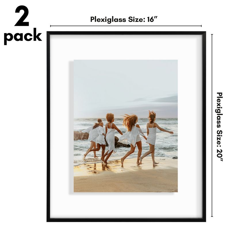 Americanflat Floating Aluminum & Plexiglass Picture Frame - 2 Pack, 2 of 9