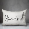 Creative Products Unwind Script White and Black 14x20 Indoor / Outdoor Pillow - 2 of 4