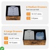 10-Drawer Storage Organizer Fabric Dresser w/Wood Tabletop & Side Pockets Clothing Chest of Drawers - 3 of 4