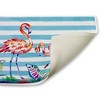 Stupell Industries Brushstroke Flamingos on Stripes Printed Plush Bathroom Floor Mat, design by Paul Brent - 2 of 4