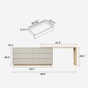 Luck Live Modern Medieval Expandable L-Shaped Desk with 6 Storage Drawers - 3 of 4