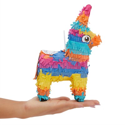 Colorful Mini Donkey Pinata Set for Birthday Parties