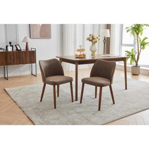 Upholstered Dining Chairs Set of 2, Modern Fabric Dining Room Kitchen Side Chair for Restaurant,Upholstered Fabric Accent Chairs - 1 of 4